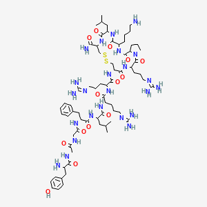 molecular formula C69H112N24O14S2 B12309520 H-DL-Tyr-Gly-Gly-DL-Phe-DL-Leu-DL-Arg-DL-Arg-DL-Cys(1)-DL-Arg-DL-Pro-DL-Lys-DL-Leu-DL-Cys(1)-NH2 