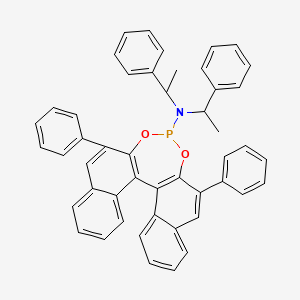 10,16-diphenyl-N,N-bis(1-phenylethyl)-12,14-dioxa-13-phosphapentacyclo[13.8.0.02,11.03,8.018,23]tricosa-1(15),2(11),3,5,7,9,16,18,20,22-decaen-13-amine