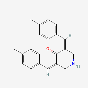 molecular formula C21H21NO B1230957 (3Z,5Z)-3,5-双[(4-甲苯基)亚甲基]哌啶-4-酮 