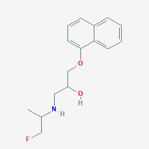 molecular formula C16H20FNO2 B1230961 Fluoropropranolol 