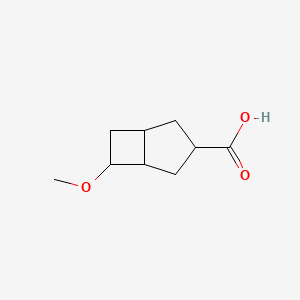 molecular formula C9H14O3 B12309626 6-Methoxybicyclo[3.2.0]heptane-3-carboxylic acid 