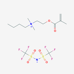 molecular formula C14H24F6N2O6S2+ B12309642 N-(2-(Methacryloyloxy)ethyl)-N,N-dimethylbutan-1-aminiumbis((trifluoromethyl)sulfonyl)amide 