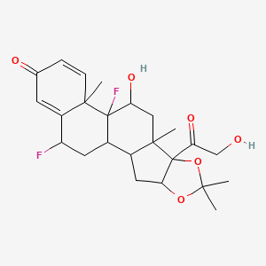 molecular formula C24H30F2O6 B12309649 (6alpha,11beta,16alpha)-6,9-Difluoro-11,21-dihydroxy-16,17-[(1-methylethylidene)bis(oxy)]pregna-1,4-diene-3,20-dione 