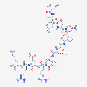 molecular formula C61H105N23O21S B12309663 H-DL-Ser-DL-Ala-DL-Asn-DL-Ser-DL-Asn-DL-Pro-DL-Ala-DL-Met-DL-Ala-DL-Pro-DL-Arg-DL-Glu-DL-Arg-DL-Lys-OH 