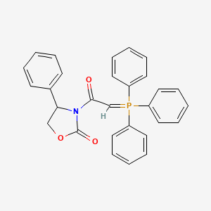 molecular formula C29H24NO3P B12309670 4-Phenyl-3-[2-(triphenyl-lambda5-phosphanylidene)acetyl]-1,3-oxazolidin-2-one 