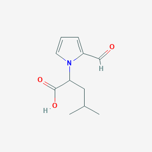 molecular formula C11H15NO3 B12309689 2-(2-formyl-1H-pyrrol-1-yl)-4-methylpentanoic acid CAS No. 60026-09-7