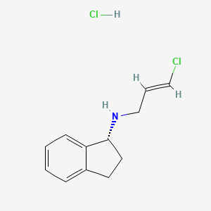 molecular formula C12H15Cl2N B12309698 trans-N-(3-Chloroallyl)-1-(R)-aminoindan Hydrochloride 