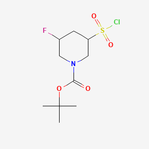 rac-tert-butyl (3R,5S)-3-(chlorosulfonyl)-5-fluoropiperidine-1-carboxylate