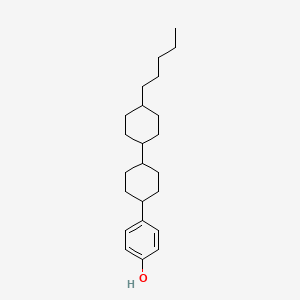 molecular formula C23H36O B12309730 4-[(trans,trans)-4'-pentyl[1,1'-bicyclohexyl]-4-yl]Phenol 