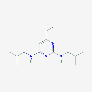 molecular formula C14H26N4 B12309759 6-Ethyl-2,4-diisobutylaminopyrimidine 