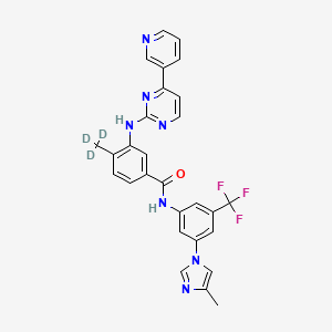 molecular formula C28H22F3N7O B12309784 N-[3-(4-methylimidazol-1-yl)-5-(trifluoromethyl)phenyl]-3-[(4-pyridin-3-ylpyrimidin-2-yl)amino]-4-(trideuteriomethyl)benzamide 