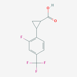 2-(2-Fluoro-4-(trifluoromethyl)phenyl)cyclopropane-1-carboxylic acid