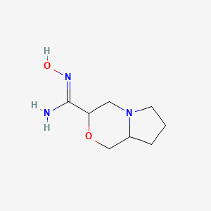 molecular formula C8H15N3O2 B12309838 rac-(3R,8aR)-N'-hydroxy-hexahydro-1H-pyrrolo[2,1-c]morpholine-3-carboximidamide 