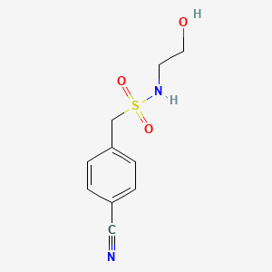 molecular formula C10H12N2O3S B12309888 1-(4-cyanophenyl)-N-(2-hydroxyethyl)methanesulfonamide 