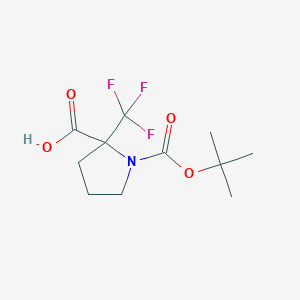 1-[(tert-Butoxy)carbonyl]-2-(trifluoromethyl)pyrrolidine-2-carboxylic acid