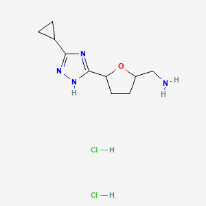 rac-[(2R,5S)-5-(3-cyclopropyl-1H-1,2,4-triazol-5-yl)oxolan-2-yl]methanamine dihydrochloride, cis