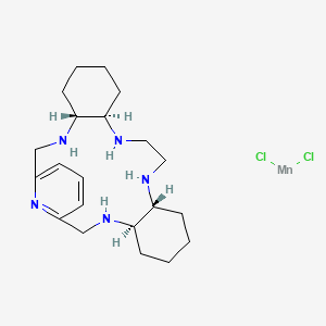 molecular formula C21H35Cl2MnN5 B1230995 二氯锰；(4R,9R,14R,19R)-3,10,13,20,26-五氮杂四环[20.3.1.04,9.014,19]六廿六-1(26),22,24-三烯 