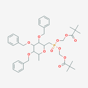 [2,2-Dimethylpropanoyloxymethoxy-[[6-methyl-3,4,5-tris(phenylmethoxy)oxan-2-yl]methyl]phosphoryl]oxymethyl 2,2-dimethylpropanoate