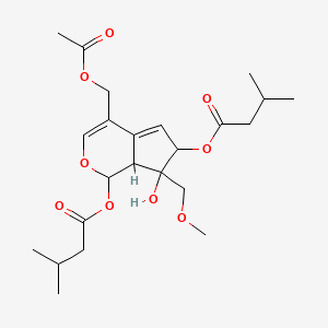 [4-(acetyloxymethyl)-7-hydroxy-7-(methoxymethyl)-1-(3-methylbutanoyloxy)-6,7a-dihydro-1H-cyclopenta[c]pyran-6-yl] 3-methylbutanoate