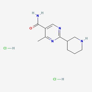 4-Methyl-2-(piperidin-3-yl)pyrimidine-5-carboxamide dihydrochloride