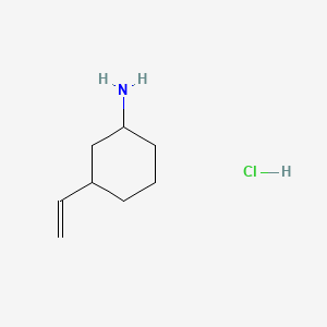 molecular formula C8H16ClN B12310017 rac-(1R,3R)-3-ethenylcyclohexan-1-amine hydrochloride, trans 