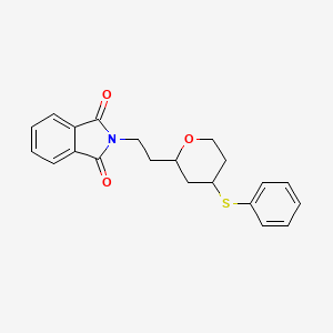 2-(2-(4-(phenylthio)tetrahydro-2H-pyran-2-yl)ethyl)isoindoline-1,3-dione