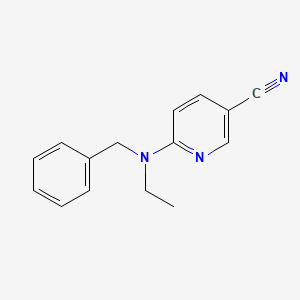 molecular formula C15H15N3 B12310072 6-[Benzyl(ethyl)amino]pyridine-3-carbonitrile 