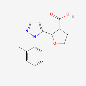 2-[1-(2-methylphenyl)-1H-pyrazol-5-yl]oxolane-3-carboxylic acid