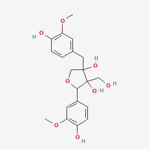 2-(4-Hydroxy-3-methoxyphenyl)-4-[(4-hydroxy-3-methoxyphenyl)methyl]-3-(hydroxymethyl)oxolane-3,4-diol