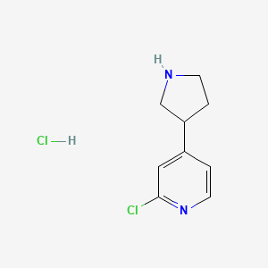 2-Chloro-4-(pyrrolidin-3-yl)pyridine hydrochloride