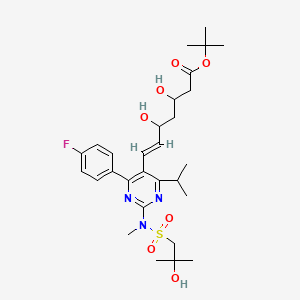 tert-butyl (E)-7-[4-(4-fluorophenyl)-2-[(2-hydroxy-2-methylpropyl)sulfonyl-methylamino]-6-propan-2-ylpyrimidin-5-yl]-3,5-dihydroxyhept-6-enoate