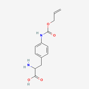 molecular formula C13H16N2O4 B12310205 2-Amino-3-[4-(prop-2-enoxycarbonylamino)phenyl]propanoic acid 