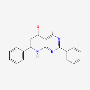 molecular formula C20H15N3O B1231022 4-Methyl-2,7-diphenyl-8H-pyrido[2,3-d]pyrimidin-5-one 