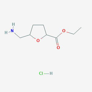 Ethyl 5-(aminomethyl)oxolane-2-carboxylate hydrochloride