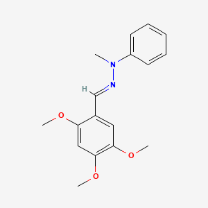 molecular formula C17H20N2O3 B1231023 2,4,5-三甲氧基苯甲醛甲基(苯基)腙 