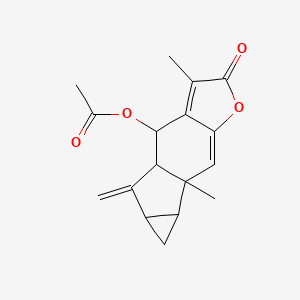 (4,9-Dimethyl-13-methylidene-5-oxo-6-oxatetracyclo[7.4.0.03,7.010,12]trideca-3,7-dien-2-yl) acetate