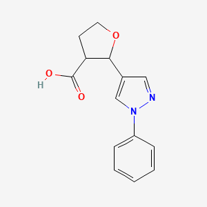 2-(1-phenyl-1H-pyrazol-4-yl)oxolane-3-carboxylic acid