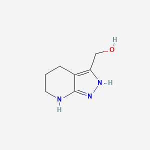 molecular formula C7H11N3O B12310269 {1H,4H,5H,6H,7H-pyrazolo[3,4-b]pyridin-3-yl}methanol 