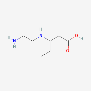 molecular formula C7H16N2O2 B12310273 3-[(2-Aminoethyl)amino]-pentanoic acid 