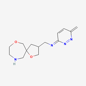 molecular formula C14H20N4O2 B12310294 N-(6-methylpyridazin-3(2H)-ylidene)-1-(1,7-dioxa-10-azaspiro[4.6]undecan-3-yl)methanamine 