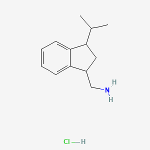 rac-[(1R,3R)-3-(propan-2-yl)-2,3-dihydro-1H-inden-1-yl]methanamine hydrochloride, cis