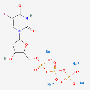 molecular formula C9H10FN2Na4O14P3 B12310321 2'-Deoxy-5-fluorouridine-5'-triphosphate sodium salt-100 mM solution in water 