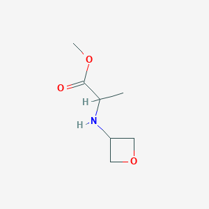 molecular formula C7H13NO3 B12310344 Methyl 2-[(oxetan-3-yl)amino]propanoate 