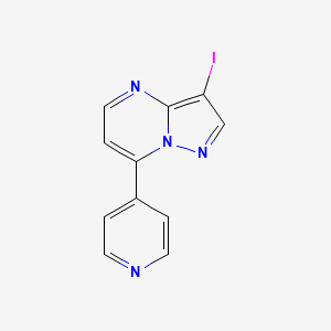 molecular formula C11H7IN4 B12310397 3-Iodo-7-(pyridin-4-yl)pyrazolo[1,5-a]pyrimidine 