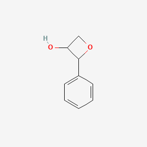 molecular formula C9H10O2 B12310409 2-Phenyloxetan-3-ol 