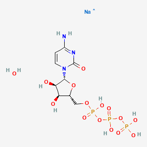 molecular formula C9H18N3NaO15P3 B12310420 Cytidine-5'-triphosphoricaciddisodiumsalt 