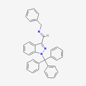 molecular formula C34H27N3 B12310427 (Z)-N-benzyl-1-(1-trityl-1H-indazol-3-yl)methanimine 