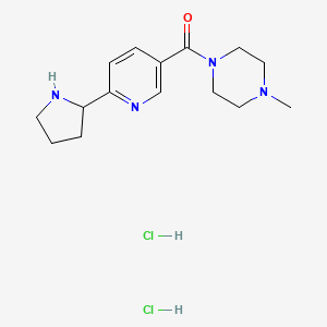 molecular formula C15H24Cl2N4O B12310437 (4-Methylpiperazin-1-yl)(6-(pyrrolidin-2-yl)pyridin-3-yl)methanone dihydrochloride 