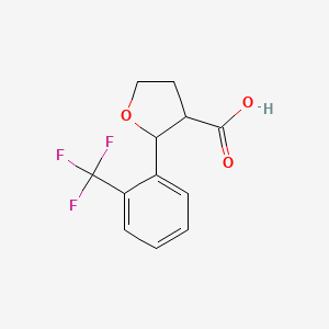 molecular formula C12H11F3O3 B12310454 rac-(2R,3R)-2-[2-(trifluoromethyl)phenyl]oxolane-3-carboxylic acid, trans 