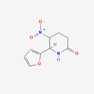 molecular formula C9H10N2O4 B12310468 6-(Furan-2-yl)-5-nitropiperidin-2-one 